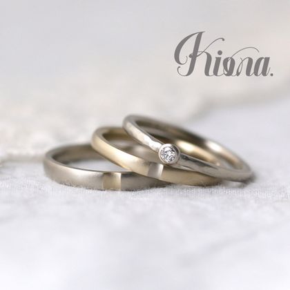 【atelier Kiona(アトリエキオナ)】【オーダーメイド】キャンドルがモチーフ♪優しい色合いのコンビネーションセットリング