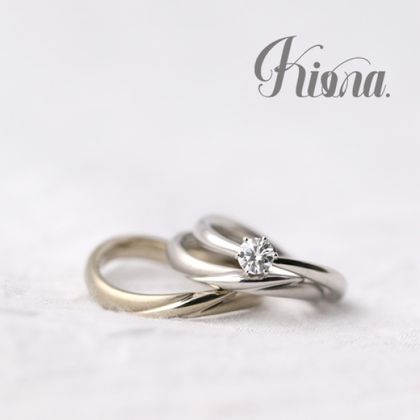 【atelier Kiona(アトリエキオナ)】【オーダーメイド】重ね着けもお任せください♪シンプルで可愛いセットリング！