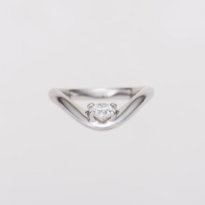 【ENEY(エネイ)】DROP CURVE 0.3CT ROUND PT900 RING