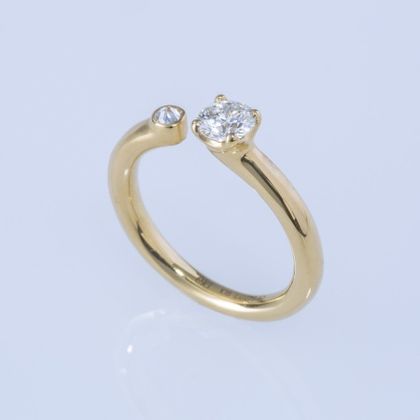 【ENEY(エネイ)】TWO K18YG ROUND/ROUND ROSE RING