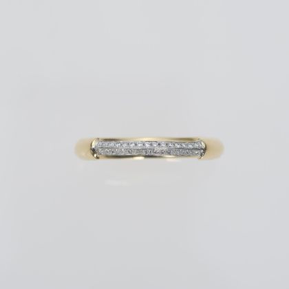 【ENEY(エネイ)】1/4 BRIDGE DIAMOND RING K18YG &times; K18YG