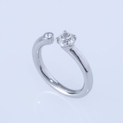 【ENEY(エネイ)】TWO PT900 ROUND/ROUND ROSE RING