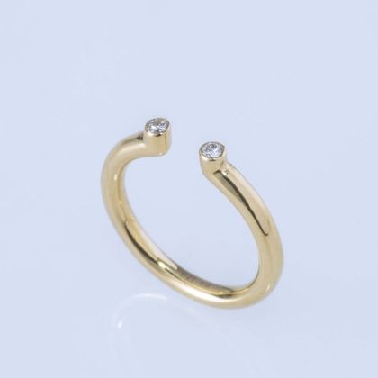 【ENEY(エネイ)】TWO K18YG DOUBLE MELEE RING