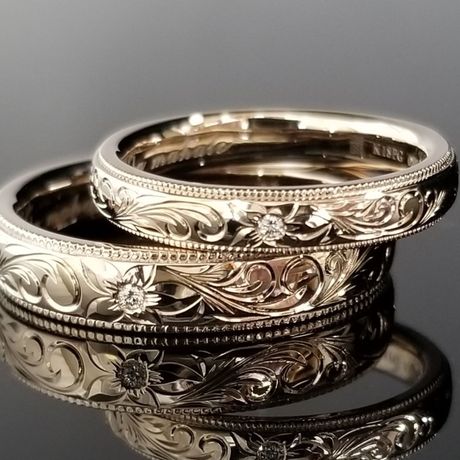 【TANZO.(鍛造指輪)】コーラルゴールドでオーダーメイドした結婚指輪