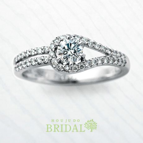 【宝寿堂(ほうじゅどう)】【宝寿堂】エレガントなアームにダイヤ煌めく華やかエンゲージ《HD2591》