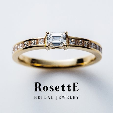 トリプルエクセレントのプリンセスカットダイヤモンドを使用した