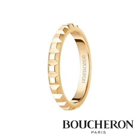 [FRANCE パリ発] ハンマー ポリッシュ ゴールド リング ブシュロン】クルドパリ イエローゴールドリング ミディアム