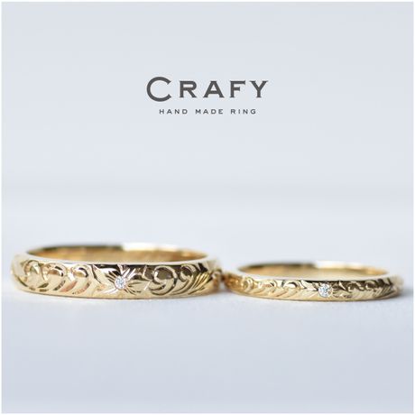 【CRAFY(クラフィ)】【ふたりで手作り】ハワイアンも手作りで！ふたりで1つのダイヤモンド入り！