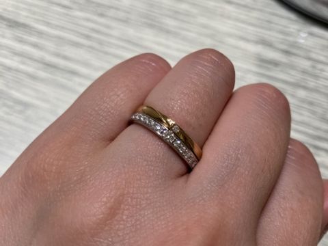 【TRECENTI(トレセンテ)の口コミ】 普段つける指輪がゴールドとシルバー両方であり、大きいものをつけること…