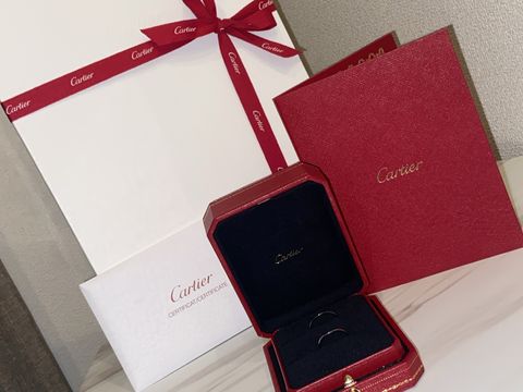 【カルティエ(Cartier)の口コミ】 すでに購入していたV字のハーフエタニティリングに重ねて付ける用に、シン…