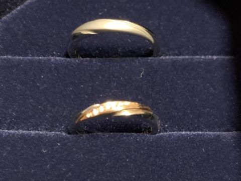 【4℃ BRIDAL(ヨンドシーブライダル)の口コミ】 僕自身はこだわりがなく、彼女の好きなデザインに合わせたものにしました…