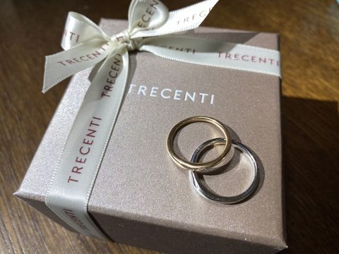 【TRECENTI(トレセンテ)の口コミ】 ピンクゴールドのものを探していて、こちらの指輪はセミオーダーで作って…