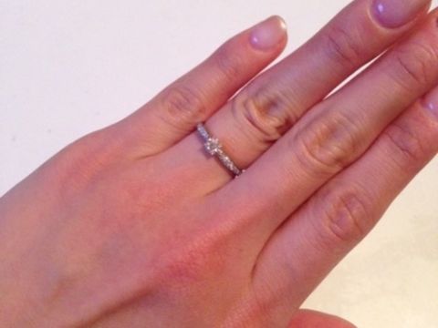 【ティファニー(Tiffany & Co.)の口コミ】 よくある一粒ダイヤの婚約指輪でなく、ハーフエタニティのデザインが良い…