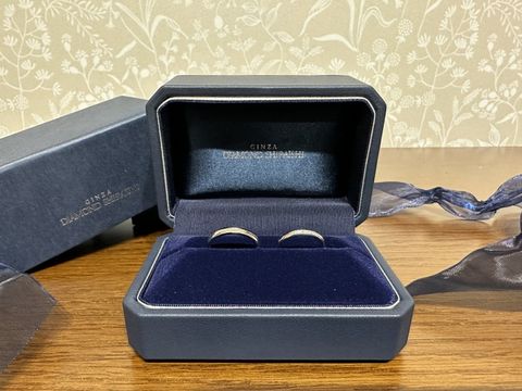 【銀座ダイヤモンドシライシの口コミ】 決め手となったのは、夫婦でティアオブリリーという同じデザインの指輪を…
