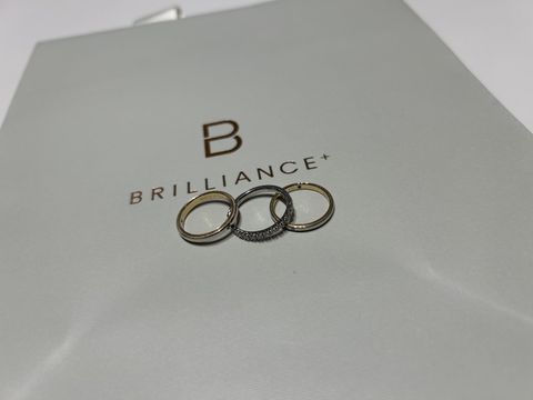 【BRILLIANCE+(ブリリアンスプラス)の口コミ】 k18とプラチナのコンビネーションリングを探しており、見させてもらったと…