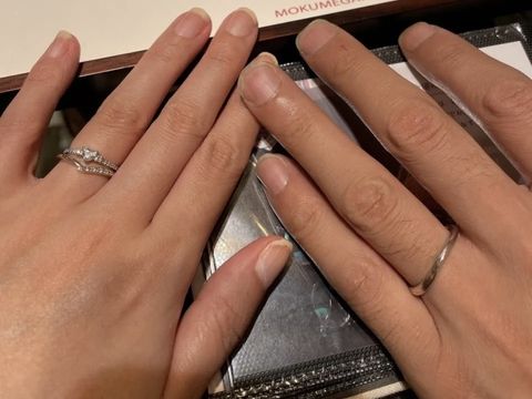 【杢目金屋(もくめがねや)の口コミ】 ネットで見て、デザインが素敵だと思い来店、試着しました。他では見ない…