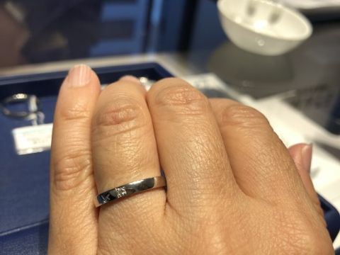 【銀座ダイヤモンドシライシの口コミ】 デザインの自由度が高く、リングの表面加工、幅、リングの形状（平らや角…