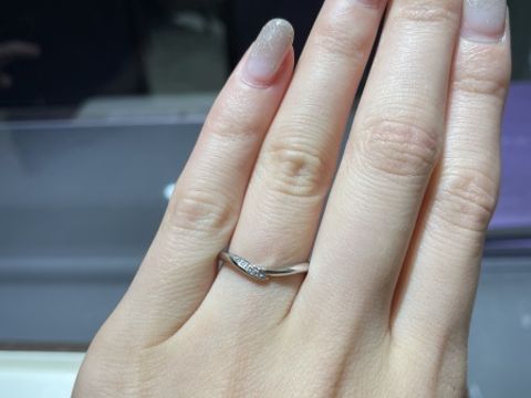 【俄(にわか)の口コミ】 アシンメトリーのV字のデザインです。初桜の中でも、V字の深さが違う2種類…