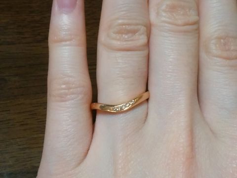 【TRECENTI(トレセンテ)の口コミ】 デザインが可愛くて一目ぼれしました！旦那の指輪は少しデザインが違うも…