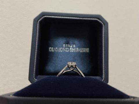 【銀座ダイヤモンドシライシの口コミ】 相手が私的にダイヤモンドリングを持っていたので、そのリングよりもカラ…