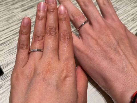 【TRECENTI(トレセンテ)の口コミ】 シンプルかつダイヤの入り方が可愛らしく、とても気に入りました。相手も…