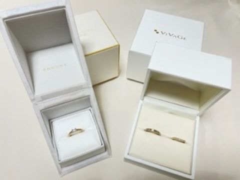 【VIVAGE(ヴィヴァージュ)の口コミ】 3社まわりましたがビジュピコはたくさんの種類の指輪が置いており、ぜんぶ…