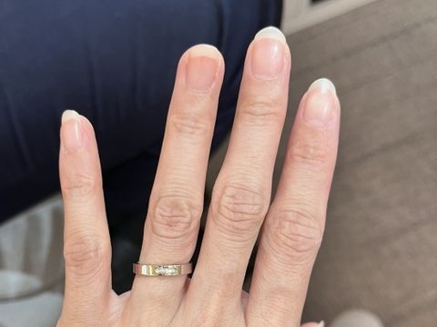 【ショーメ(CHAUMET)の口コミ】 リアンのプラチナ、3mmを試着しました。3mmはちょうど良い幅で、存在感も…
