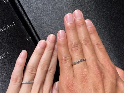 【TASAKI(タサキ)の口コミ】 かわいい印象のエタニティリングが良かったです。まっすぐではなく、左右…