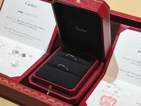 【カルティエ(Cartier)の口コミ】 １８９５のプラチナの指輪です。輝きが美しく、付けた時にきらりと輝きを…