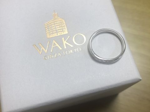 【和光ブライダルブティックギンザの口コミ】 ダイヤモンドがたくさんついたデザインで、結婚指輪ですがとても華やかな…