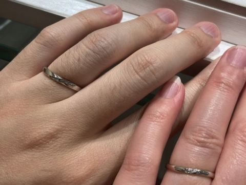 【アイプリモ(I-PRIMO)の口コミ】 プラチナ、ダイヤモンドの指輪を試着させていただきました！王道ですがや…
