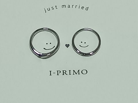 【アイプリモ(I-PRIMO)の口コミ】 婚約指輪と重ね付けをしたくて、同じブランドを選びました。新郎、新婦で…