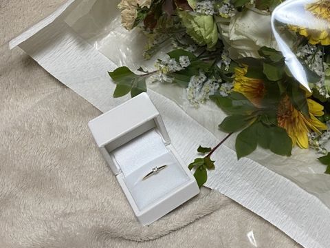 【hinata bocco(ひなたぼっこ)の口コミ】 ダイヤの主張が大きすぎず、シンプルかつ普段使いのできる、ファッショナ…