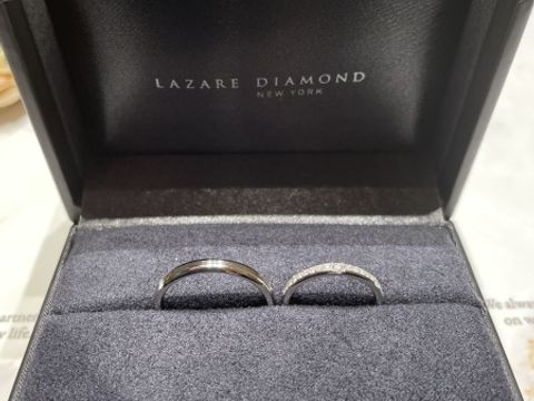 【ラザール ダイヤモンド(LAZARE DIAMOND)の口コミ】 婚約指輪の憧れが無く、結婚指輪との重ね付けのイメージが出来ない中アプ…
