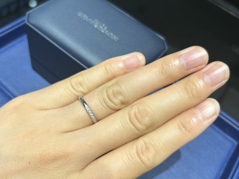 【銀座ダイヤモンドシライシの口コミ】 着け心地が良く、ダイヤモンドがとてもキラキラしてみえるデザインになっ…