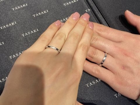 【TASAKI(タサキ)の口コミ】 TASAKIさんのダイヤの輝きが好きでハーフエタニティを希望していたがピア…