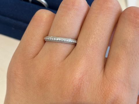 【ヴァンドーム青山(VENDOME AOYAMA)の口コミ】 ミル打ちがダイヤモンドのキラキラさを、より目立たせてくれると思いまし…