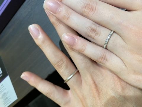 【DIYARTH(ディヤース)の口コミ】 一石一石の輝きが素晴らしいです。ハーフエタニティタイプを購入しました…