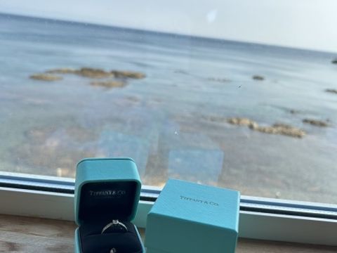 【ティファニー(Tiffany & Co.)の口コミ】 大きなダイヤモンドが真ん中に一つありリングの周囲に細かいダイヤモンド…
