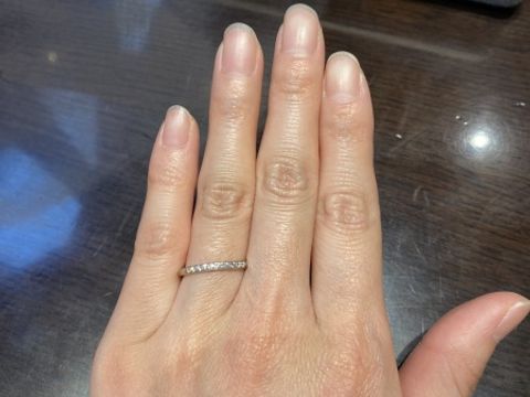 【ケイウノ ブライダル(K.UNO BRIDAL)の口コミ】 デザイン性がよく、希望してるシンプルかつゴージャスな指輪なので決めま…