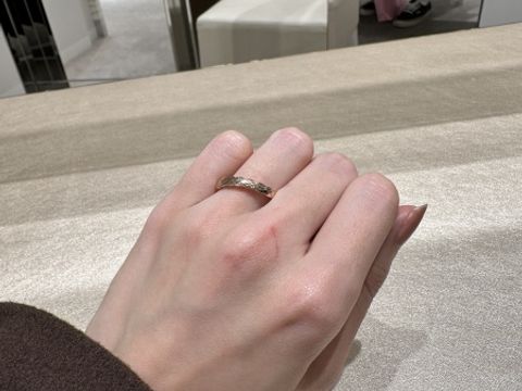 【シャネル(CHANEL)の口コミ】 デザインがとても好きでした。結婚指輪を探す前からずっと欲しかったこと…