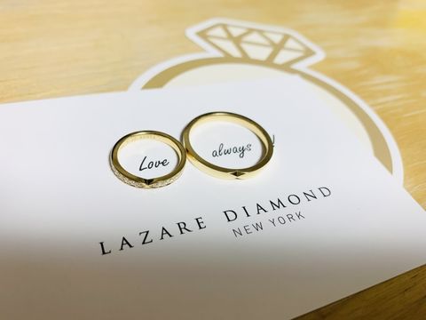 【ラザール ダイヤモンド(LAZARE DIAMOND)の口コミ】 婚約指輪と重ねたときに相性が良いハーフエタニティのデザインで探してい…