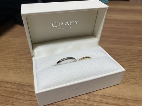 【CRAFY(クラフィ)の口コミ】 指輪のデザインは全て選ぶことができました。何もかも自分たちで決めたの…