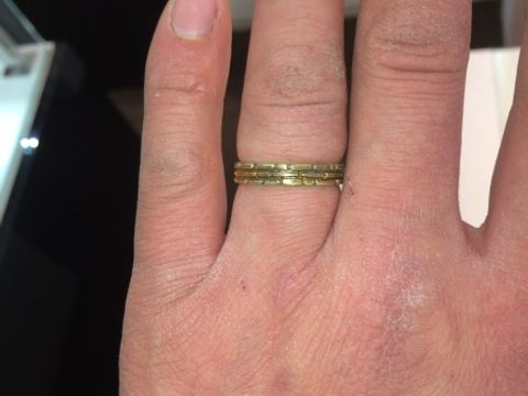 【JEWELRY  KAMATA(ジュエリーかまた)の口コミ】 ゴールドの指輪は今まで着けた事はありませんでしたが試着ということで実…