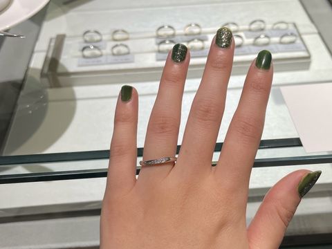 【アイプリモ(I-PRIMO)の口コミ】 斜めに入ったダイヤモンドのデザインがお気に入り。
付け心地がとてもよく…