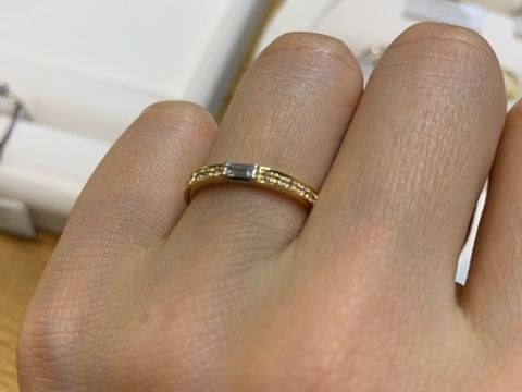 【JEWELRY STUDIO Advance(ジュエリースタジオアドバンス)の口コミ】 指輪の決め手のテイストは、シンプルな中にも個性があり、長く着用できそ…