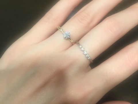 【LUCIE(ルシエ)の口コミ】 ゴールドの指輪って結婚指輪、婚約指輪ともにあまりデザインを揃えている…