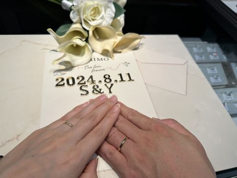 【アイプリモ(I-PRIMO)の口コミ】 ペアで購入しました。
イエローゴールドの存在感が気に入りました。
太さ…