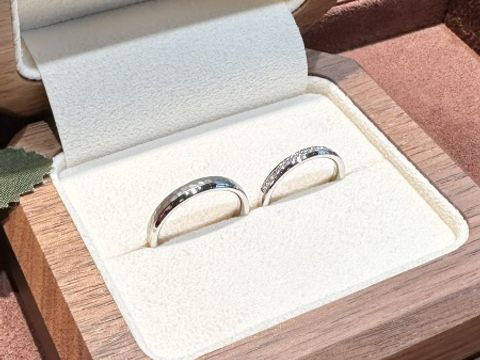 【TANZO.(鍛造指輪)の口コミ】 たくさんのお店を巡る中で、
①2人で満足できる　②お揃い感がある
③着け心…