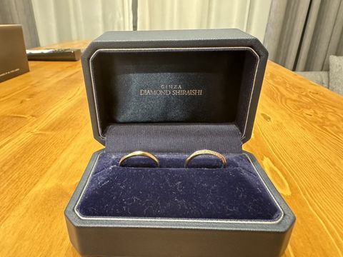 【銀座ダイヤモンドシライシの口コミ】 【指輪のデザイン】花嫁がプラチナよりもピンクゴールドがデザイン的に好…